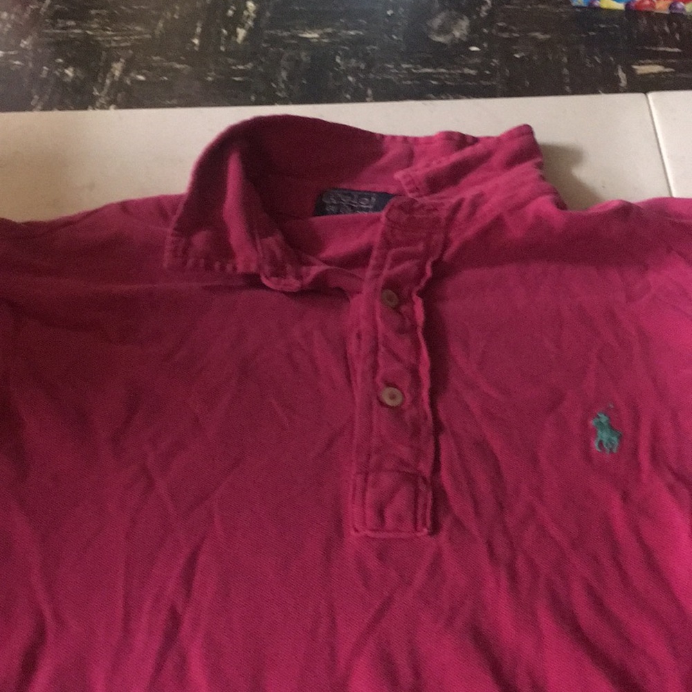 Men’s medium Ralph Lauren polo hot pink